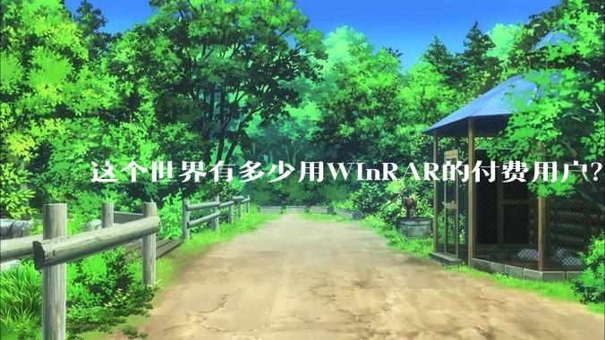 这个世界有多少用WinRAR的付费用户？
