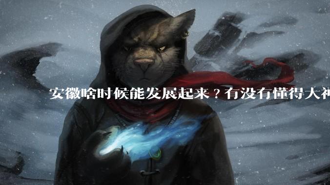 安徽啥时候能发展起来?有没有懂得大神来说说?